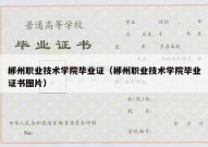 郴州职业技术学院毕业证（郴州职业技术学院毕业证书图片）