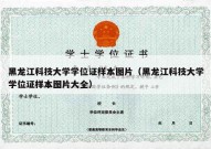 黑龙江科技大学学位证样本图片（黑龙江科技大学学位证样本图片大全）