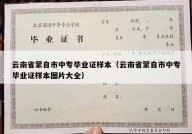 云南省蒙自市中专毕业证样本（云南省蒙自市中专毕业证样本图片大全）