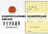 武汉商学院学位证样本图片（武汉商学院学位证样本图片高清）