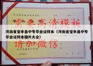 河南省宝丰县中专毕业证样本（河南省宝丰县中专毕业证样本图片大全）