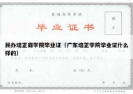 民办培正商学院毕业证（广东培正学院毕业证什么样的）