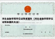 河北金融学院学位证样本图片（河北金融学院学位证样本图片大全）