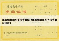 东营职业技术学院毕业证（东营职业技术学院毕业证图片）