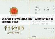 武汉传媒学院学位证样本图片（武汉传媒学院学位证样本图片高清）