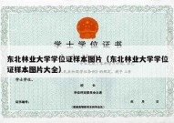 东北林业大学学位证样本图片（东北林业大学学位证样本图片大全）