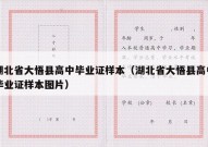 湖北省大悟县高中毕业证样本（湖北省大悟县高中毕业证样本图片）