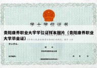 贵阳康养职业大学学位证样本图片（贵阳康养职业大学毕业证）