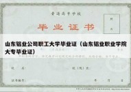 山东铝业公司职工大学毕业证（山东铝业职业学院大专毕业证）