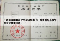 广西省灌阳县高中毕业证样本（广西省灌阳县高中毕业证样本图片）