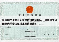 景德镇艺术职业大学学位证样本图片（景德镇艺术职业大学学位证样本图片高清）