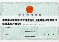 中央美术学院学位证样本图片（中央美术学院学位证样本图片大全）