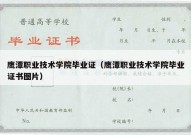 鹰潭职业技术学院毕业证（鹰潭职业技术学院毕业证书图片）