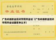 广东岭南职业技术学院毕业证（广东岭南职业技术学院毕业证国家承认不）
