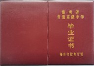 海南高中毕业证样本（海南省高中图片模板）