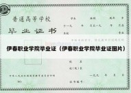 伊春职业学院毕业证（伊春职业学院毕业证图片）