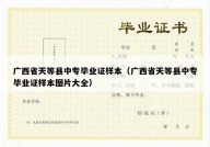 广西省天等县中专毕业证样本（广西省天等县中专毕业证样本图片大全）