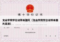文山学院学位证样本图片（文山学院学位证样本图片高清）