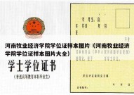 河南牧业经济学院学位证样本图片（河南牧业经济学院学位证样本图片大全）