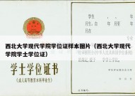 西北大学现代学院学位证样本图片（西北大学现代学院学士学位证）