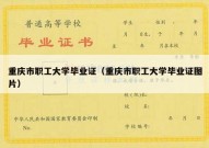 重庆市职工大学毕业证（重庆市职工大学毕业证图片）