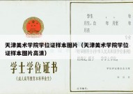 天津美术学院学位证样本图片（天津美术学院学位证样本图片高清）