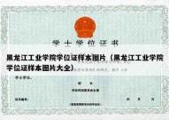 黑龙江工业学院学位证样本图片（黑龙江工业学院学位证样本图片大全）