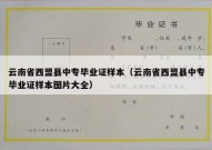 云南省西盟县中专毕业证样本（云南省西盟县中专毕业证样本图片大全）