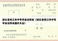 湖北省枝江市中专毕业证样本（湖北省枝江市中专毕业证样本图片大全）