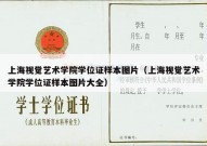 上海视觉艺术学院学位证样本图片（上海视觉艺术学院学位证样本图片大全）