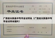 广西省大新县中专毕业证样本（广西省大新县中专毕业证样本图片）