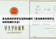 青岛黄海学院学位证样本图片（青岛黄海学院学位证样本图片大全）