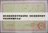 湖北省应城市高中毕业证样本（湖北省应城市高中毕业证样本图片大全）