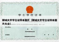 聊城大学学位证样本图片（聊城大学学位证样本图片大全）