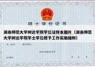 湖南师范大学树达学院学位证样本图片（湖南师范大学树达学院学士学位授予工作实施细则）