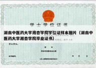 湖南中医药大学湘杏学院学位证样本图片（湖南中医药大学湘杏学院毕业证书）