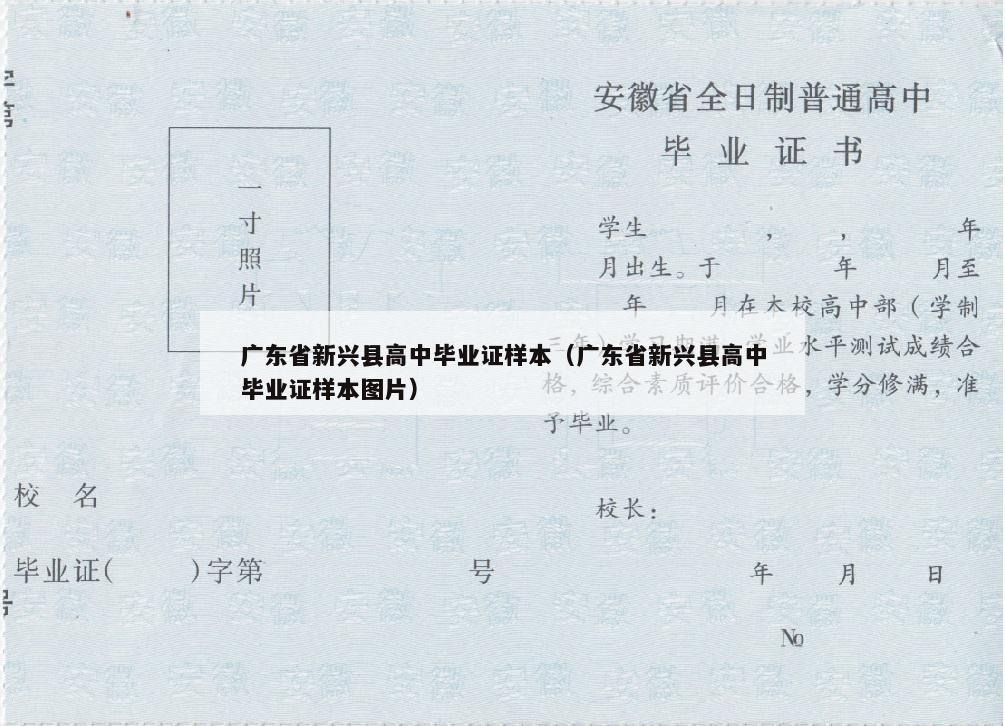 广东省新兴县高中毕业证样本（广东省新兴县高中毕业证样本图片）