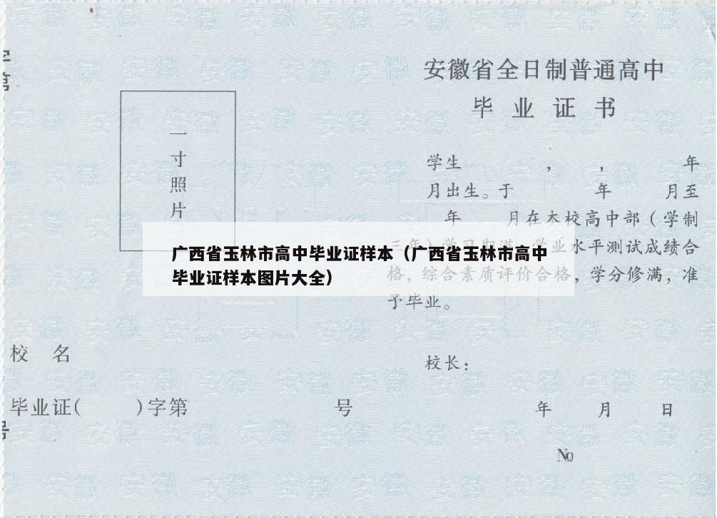 广西省玉林市高中毕业证样本（广西省玉林市高中毕业证样本图片大全）