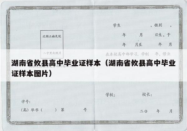 湖南省攸县高中毕业证样本（湖南省攸县高中毕业证样本图片）