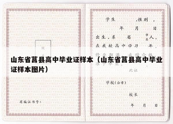 山东省莒县高中毕业证样本（山东省莒县高中毕业证样本图片）