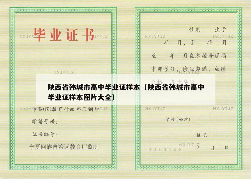 陕西省韩城市高中毕业证样本（陕西省韩城市高中毕业证样本图片大全）