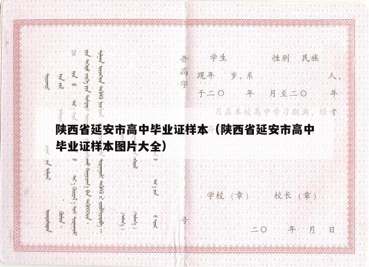 陕西省延安市高中毕业证样本（陕西省延安市高中毕业证样本图片大全）