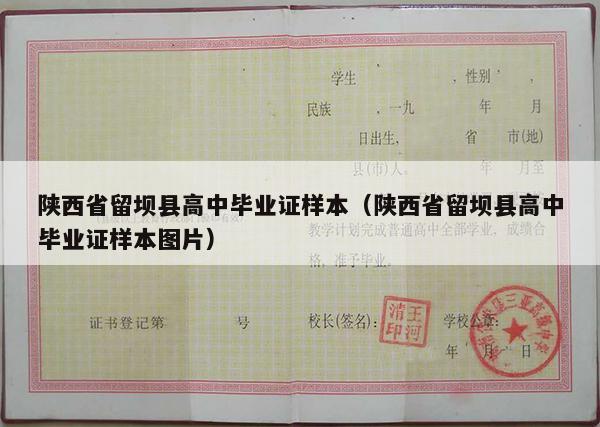 陕西省留坝县高中毕业证样本（陕西省留坝县高中毕业证样本图片）