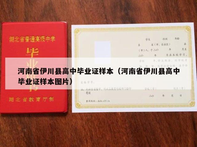 河南省伊川县高中毕业证样本（河南省伊川县高中毕业证样本图片）