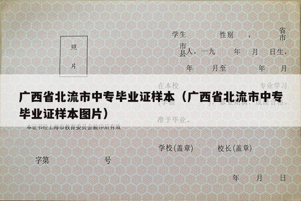 广西省北流市中专毕业证样本（广西省北流市中专毕业证样本图片）