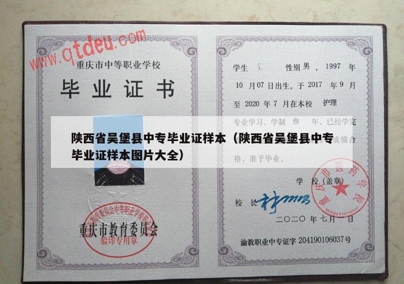 陕西省吴堡县中专毕业证样本（陕西省吴堡县中专毕业证样本图片大全）