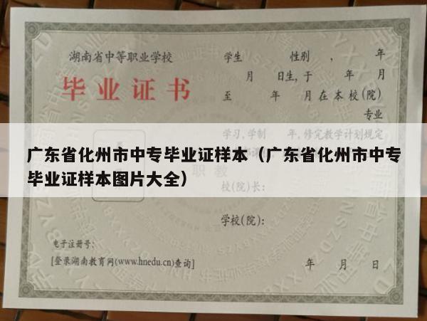 广东省化州市中专毕业证样本（广东省化州市中专毕业证样本图片大全）