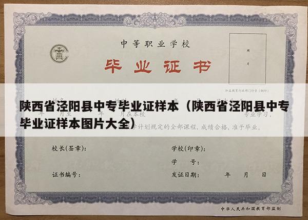 陕西省泾阳县中专毕业证样本（陕西省泾阳县中专毕业证样本图片大全）