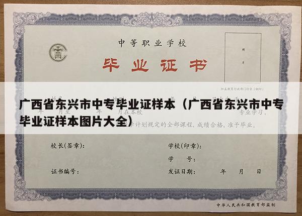 广西省东兴市中专毕业证样本（广西省东兴市中专毕业证样本图片大全）