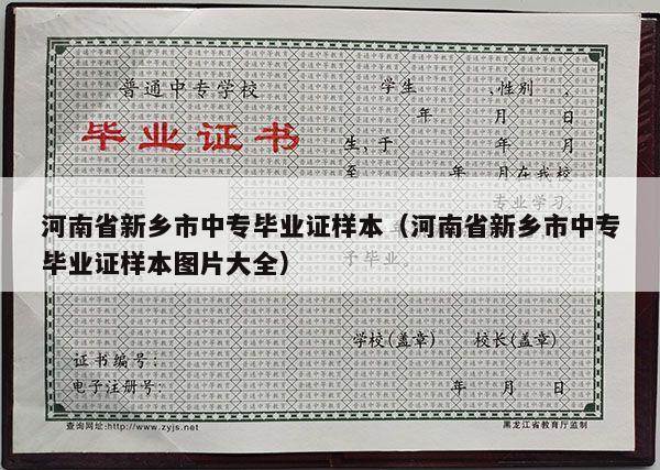 河南省新乡市中专毕业证样本（河南省新乡市中专毕业证样本图片大全）